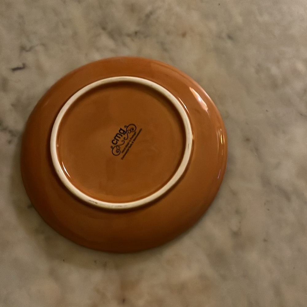 CMG-Made In Portugal 🇵🇹-Small-Orange-Pumpkin-Plate-7” - Picture 10 of 12